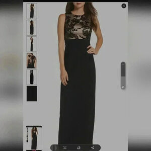 Vince camuto sequin crepe column Gown.